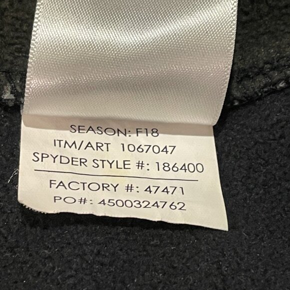 SPYDER (Men's) "Outbound" 1/2 Zip Jersey/Fleece Pullover, Black/Gray Tweed - XL - Picture 13 of 13